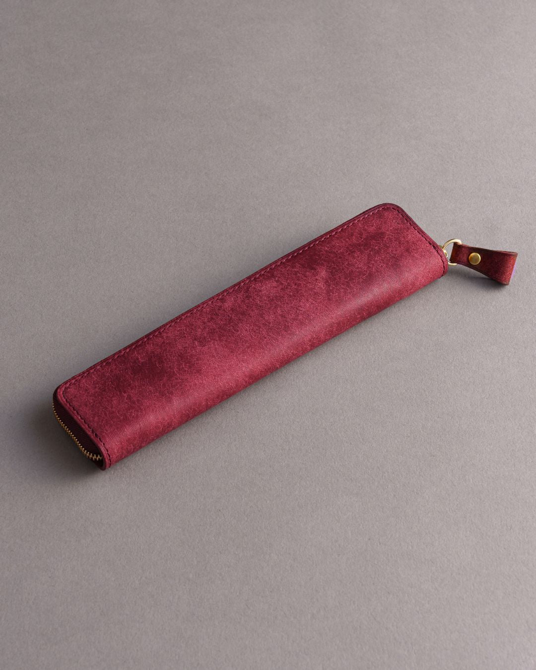 「タッチペンも入る」 本革 スリムペンケース