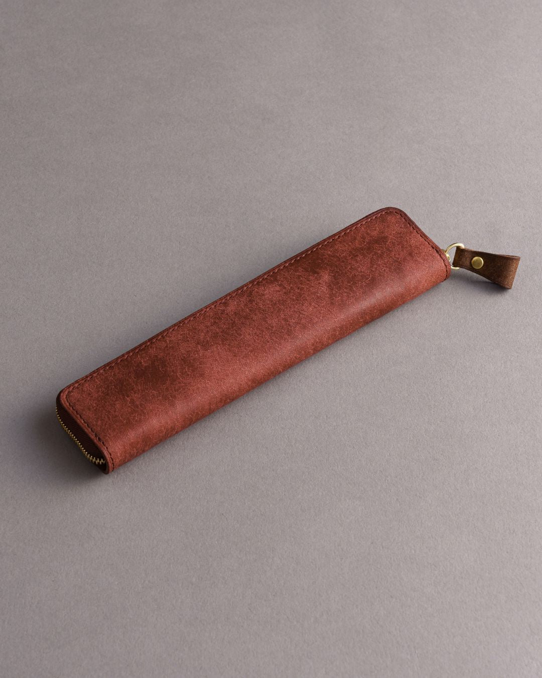 「タッチペンも入る」 本革 スリムペンケース