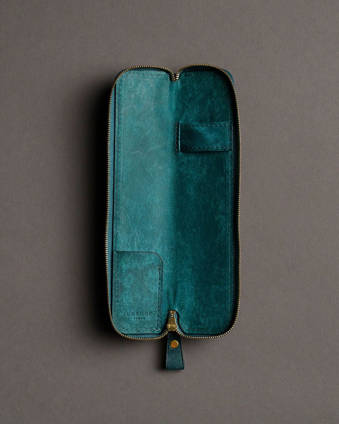 「タッチペンも入る」 本革 スリムペンケース