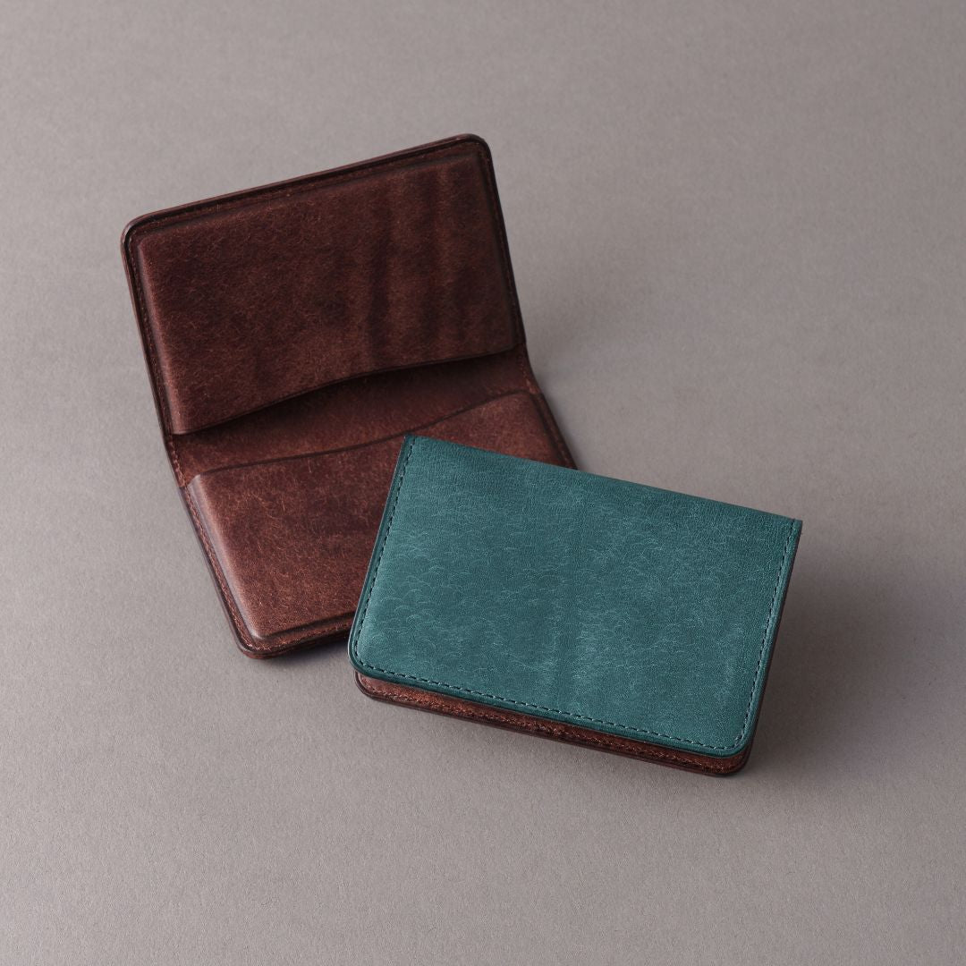 「フォルムが美しい」名刺入れ/Pueblo バイカラー