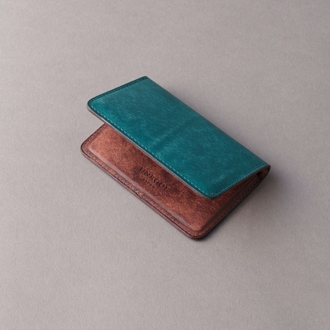 「フォルムが美しい」名刺入れ/Pueblo バイカラー