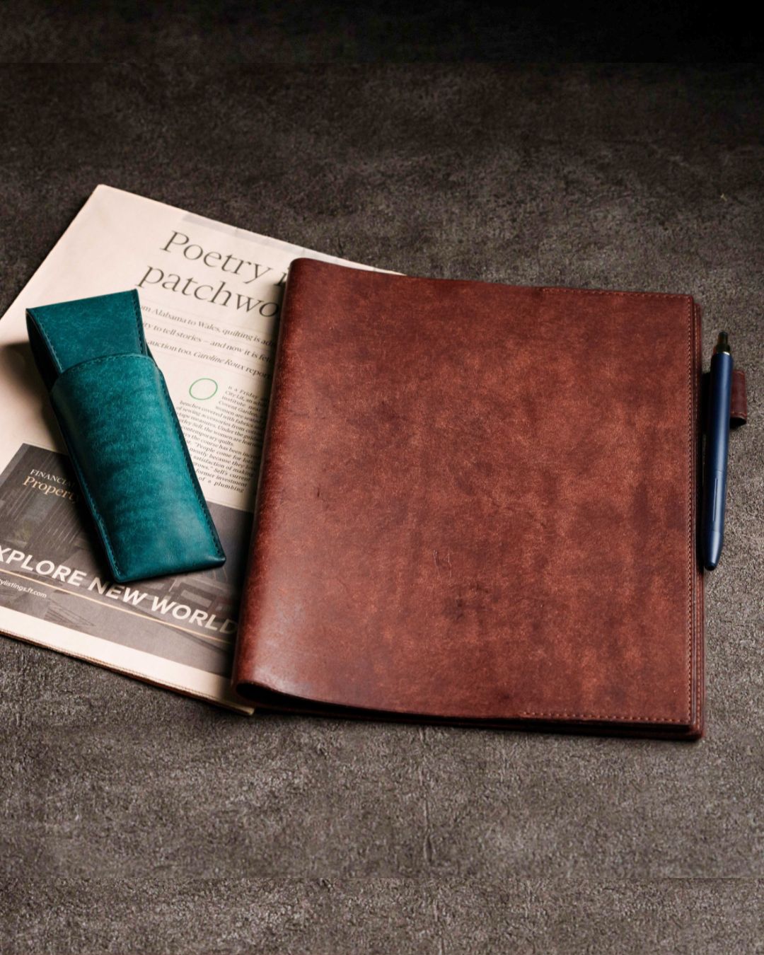 「日常を格上げする」本革 ノートカバー