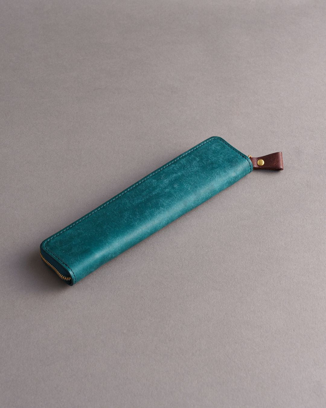 「タッチペンも入る」 本革 スリムペンケース